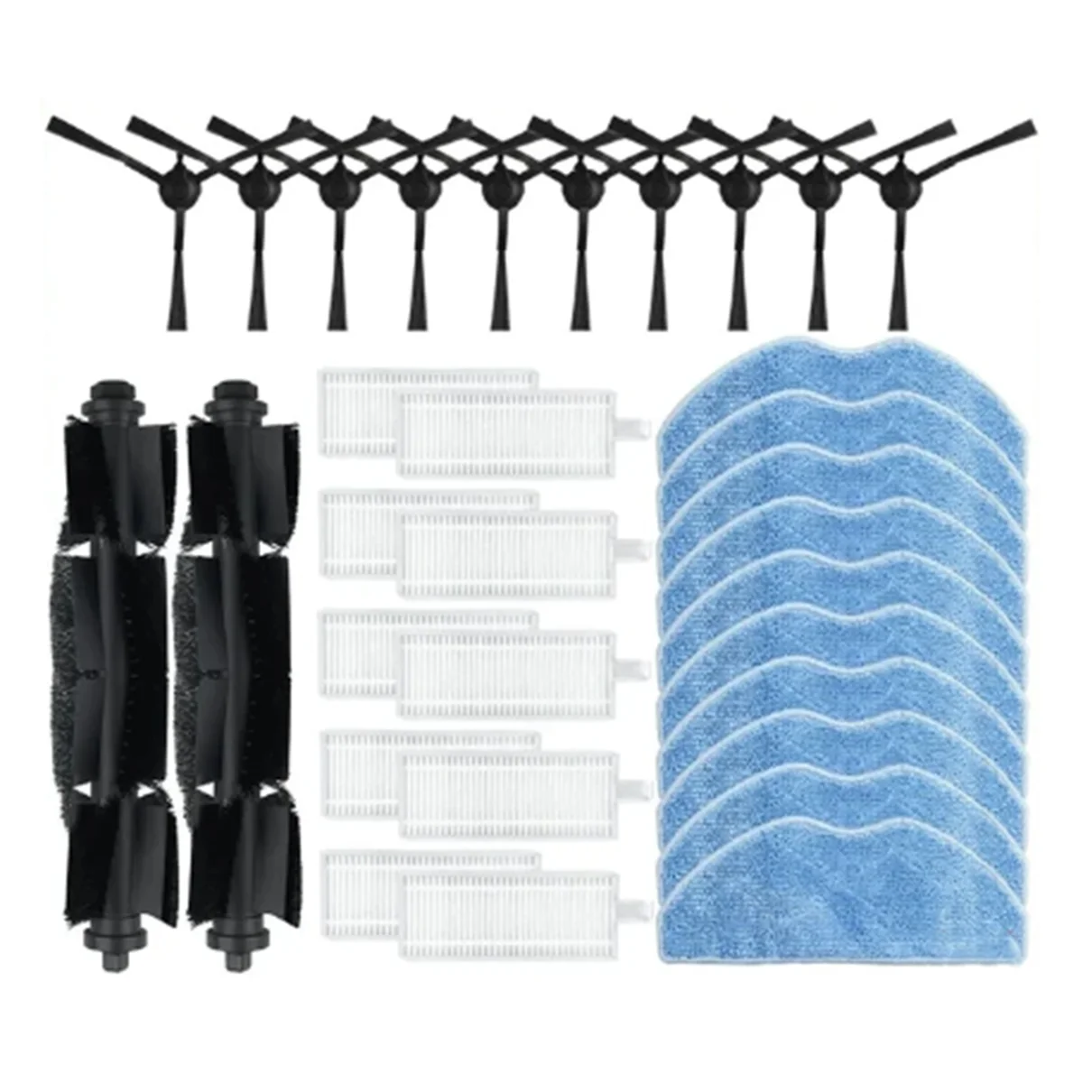 Para Rowenta Tefal x-plorer Serie 75 S +/RG8597WH cepillo lateral de rodillo filtro Hepa paños de fregona piezas de Robot aspirador # ABLE