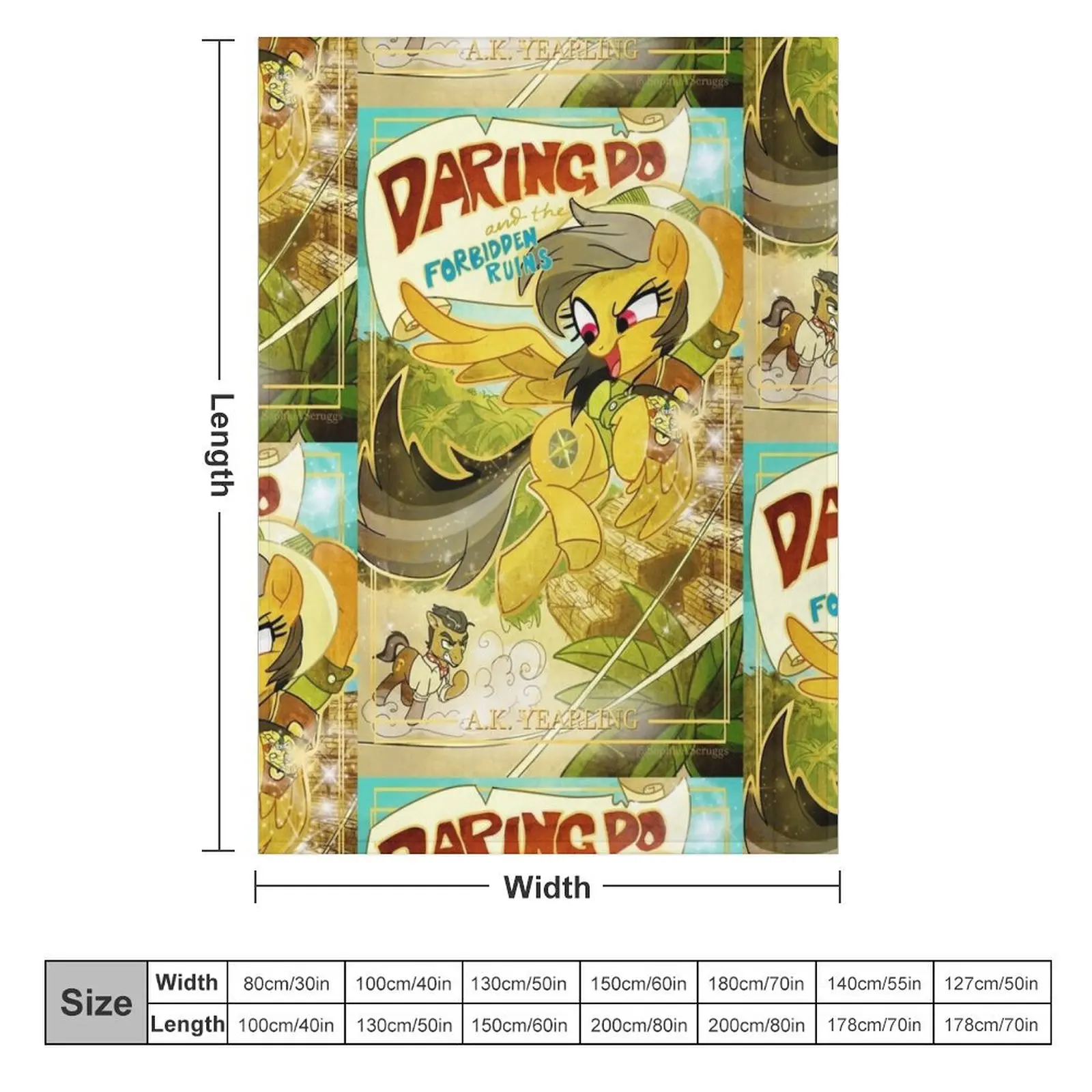 Daring Do Throw Blanket Beach heavy to sleep Flannel Fabric Blankets