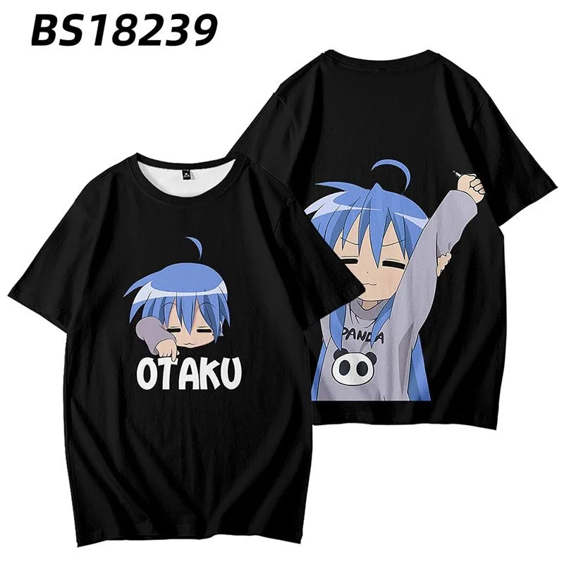 

Lucky Star Izumi Konata 3D Printing T-shirt Summer Fashion Round Neck Short Sleeve Popular Japanese Anime Streetwear