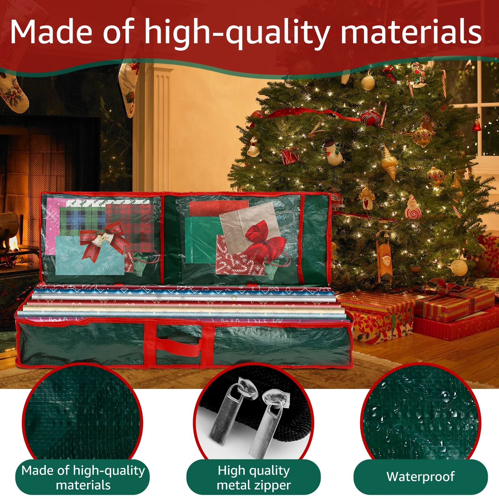 Wrapping Paper Storage Bag Durable Large Capacity Christmas Gift Waterproof Underbed Moisture-proof Dust-proof Organizer New