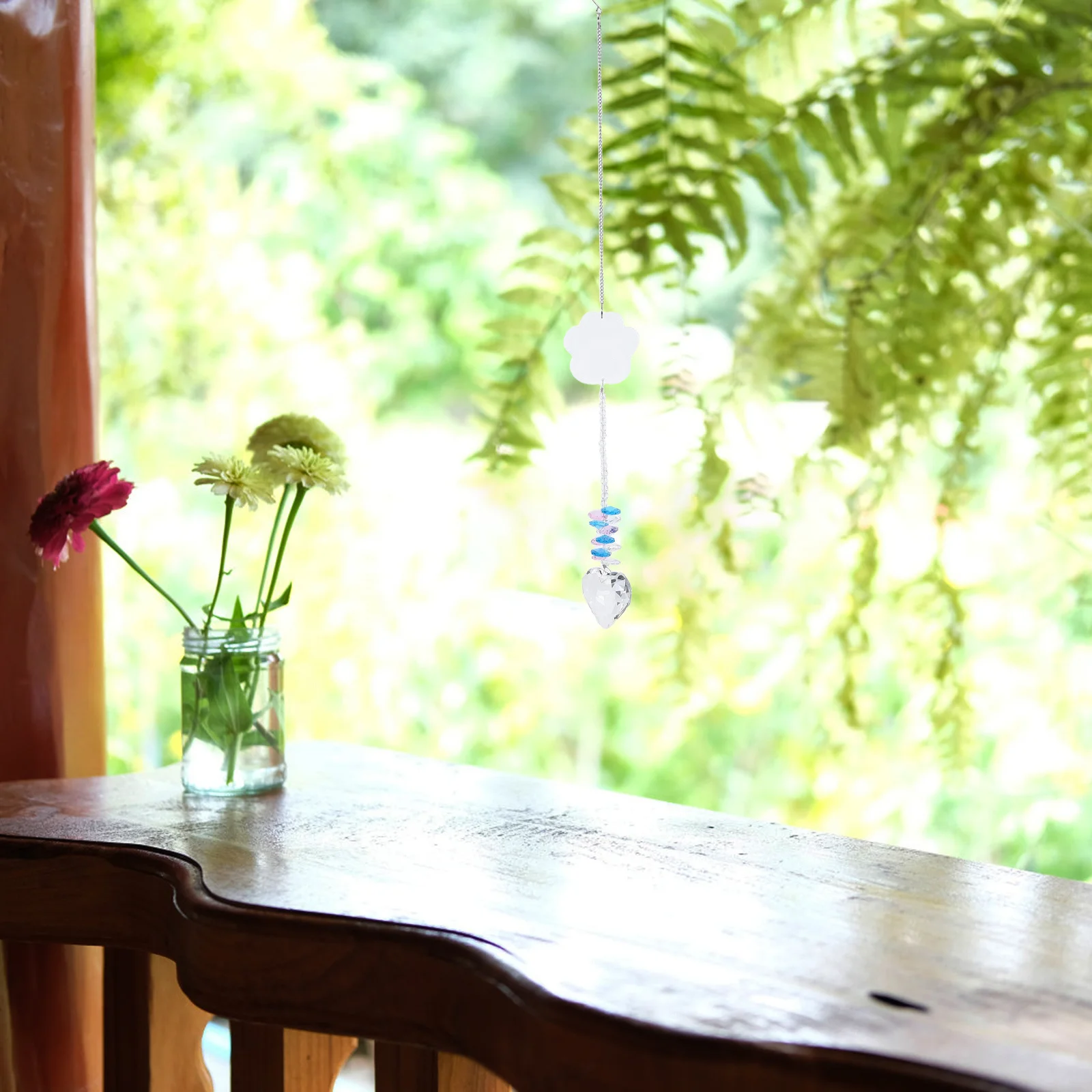 

Crystal Sun Catcher Pendant Heart Design Decorative Hanging Ornament for Windows Gardens Cars Home Decoration Cat Claw Decors