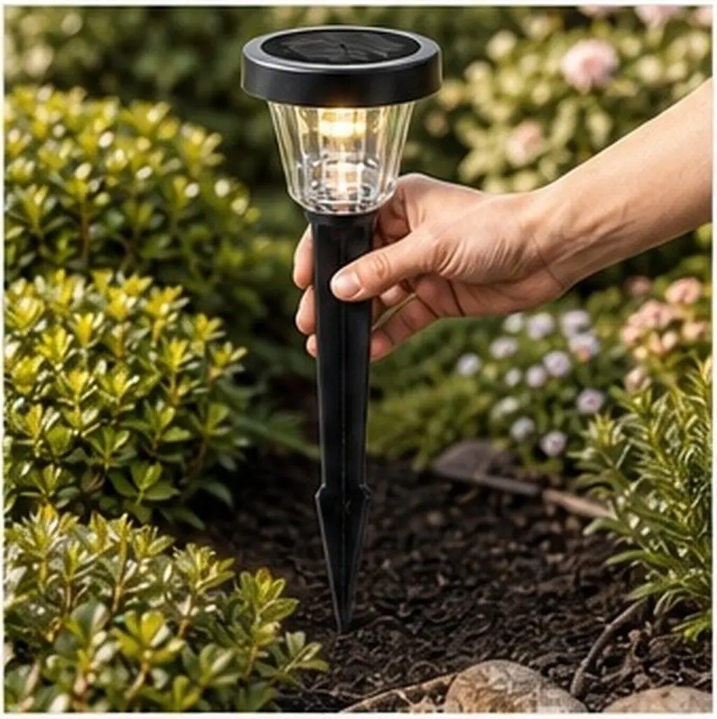 4Pcs Garden Light Stakes Solar Ground Spikes Heavy Duty Outdoor Yard Driveway Path Flood Light Plastic Replacement
