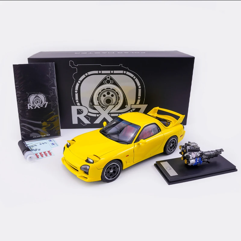 Diecast Original 1:18 Scale Mazda RX7 FD3S SPEED Simulation Alloy Car Model Static Dispaly Collectible Gift Souvenir Decration