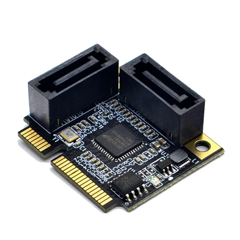 2 portas mini pci-e para sata 3.0 adaptador conversor placa de extensão de disco rígido adicionar em cartões para windows mac linux os