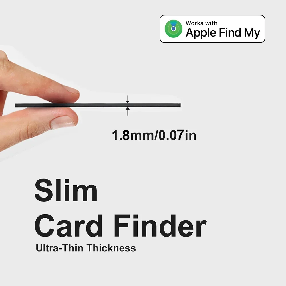 Wallet Anti-loss Card Location Tracker Card Smart Tag Work with Apple Find My App Slim Bluetooth Tracking Device Wireless Charge