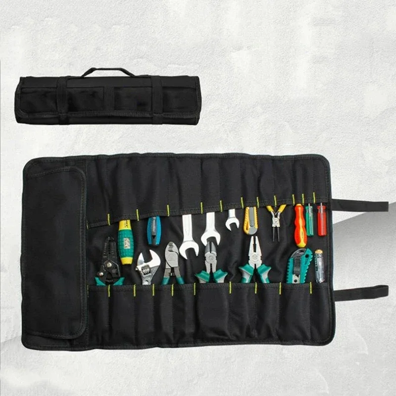 Oxford Cloth Folding Reel Rolling Tool Bag Professional Electricians Organizer Multi-purpose Car Repair Kit Bags