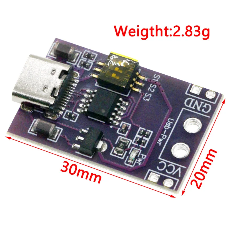 Type-C Qc Afc PD2.0 PD3.0 Naar Dc Spoof Scam Snelle Lading Trigger Polling Detector USB-PD Notebook Voeding veranderen Board Module