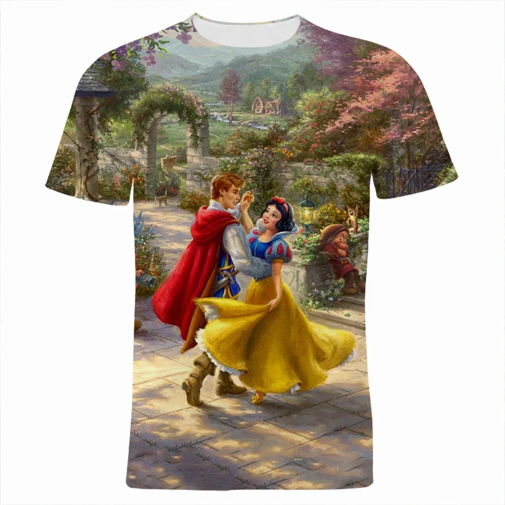 Disney Snow White and the Seven Dwarfs T-Shirts Cartoon Anime 3D Print Men Women Casual Fashion Oversized T Shirt Kids Tees Tops