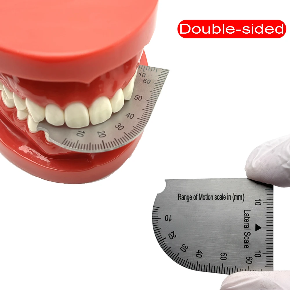 

Dental Precision Measuring Ruler Stainless Steel Dental Bite Gauge Caliper Mouth Gag Opening Capacity Ruler Tools