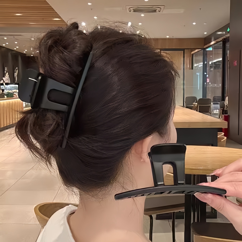  Matte Large Hair Claw Crab Hairpin Plastic Hair Clip Barrettes for Women Girls Ponytail Hair Accessories Styling Tools Hairgrips 