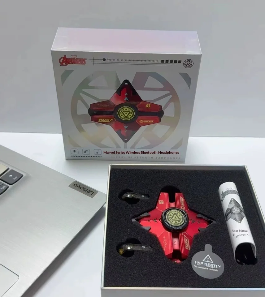 

Marvel wireless Bluetooth earphones compartment for seamless wearing cool versatile multiple devices Iron Man Black Panther boy