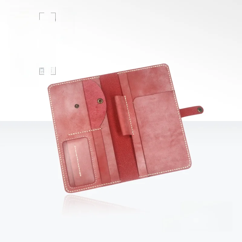 travel-fog-wax-leather-wallet-multi-function-passport-holder-large-capacity-travel-card-bag-storage-buckle-wallet-diy-material