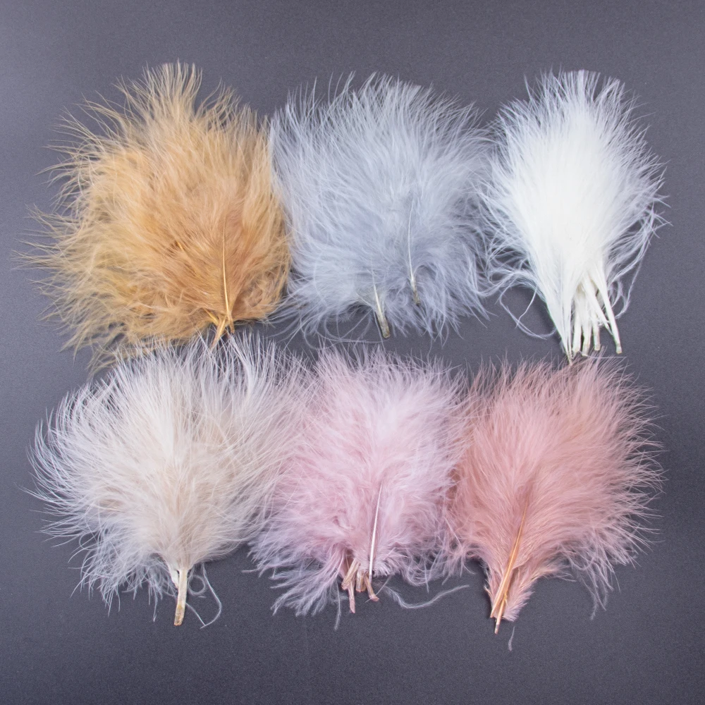 50/100PCS Colorful Marabou Feathers Turkey Feathers 7-12Cm DIY Jewelry Costume Sewing Craft Accessories Plumas Decoration