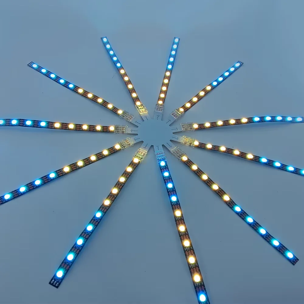 3Pin 10 Output Interface Soft Board for 2811 2812 2813 2815 5050 LED Light Strip 1 Input Free Soldering 10mm Connector
