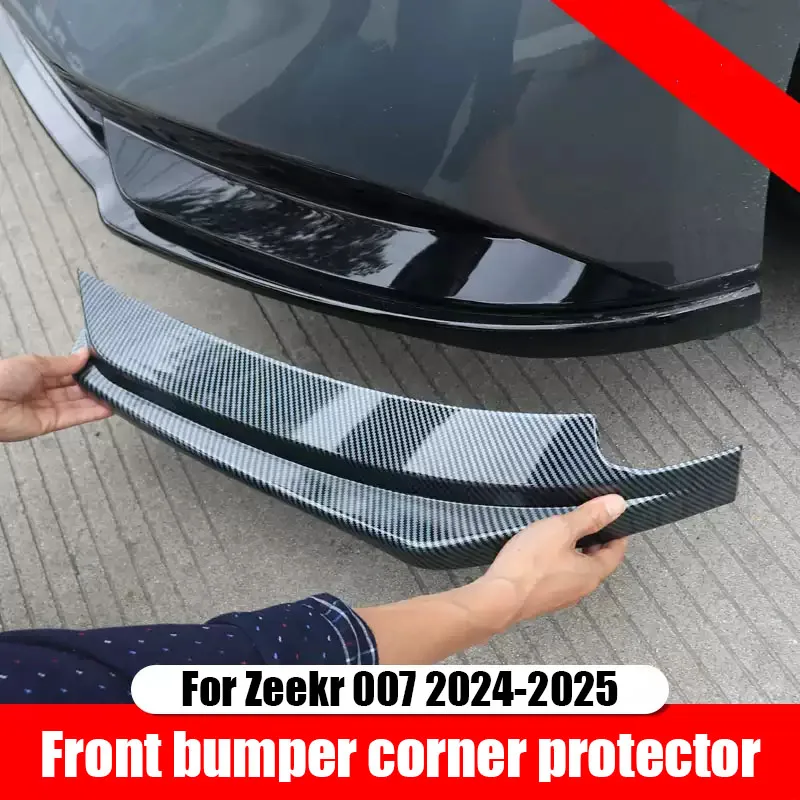 

For Zeekr 007 2024 2025 Car front bumper collision protection angle ABS material car modification parts