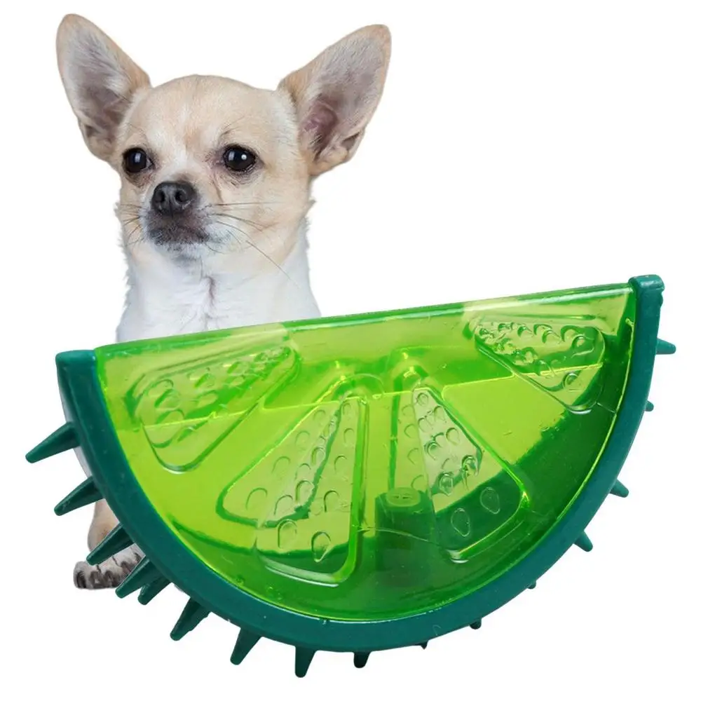 Brinquedo de mastigar para cachorro, mordedor durável, brinquedos de mastigar com design em formato de fruta, brinquedo congelável para mastigar cachorro para collie poodle labrador