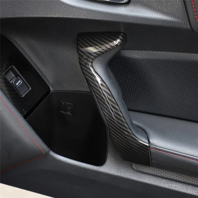 

3X For Subaru BRZ Toyota 86 2012-2020 ABS Carbon Fiber Car Inner Door Handle Decor Cover Trim Frame Sticker Accessories-AS55