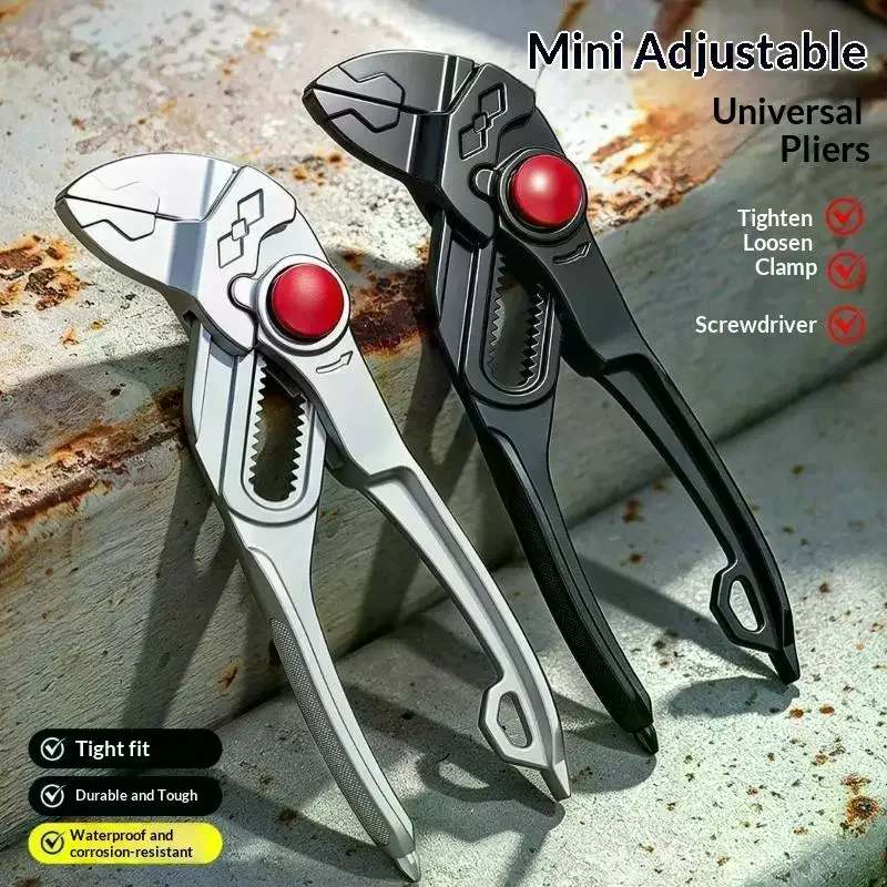 4 Inch Adjustable Water Pump Pliers Mini Multifunctional Plumbing Pipe Wrench Industrial Grade High Hardness Hand Tool Grip