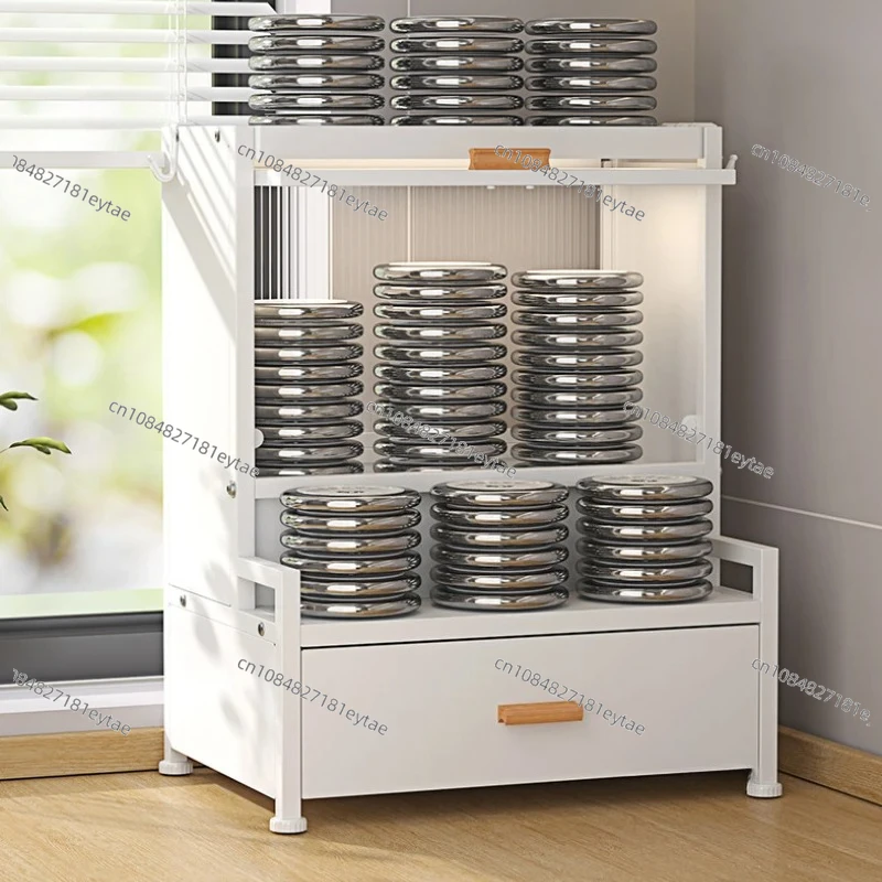 Multi-layer Dustproof Drawer Spice Rack, Kitchen Countertop Storage Organizer