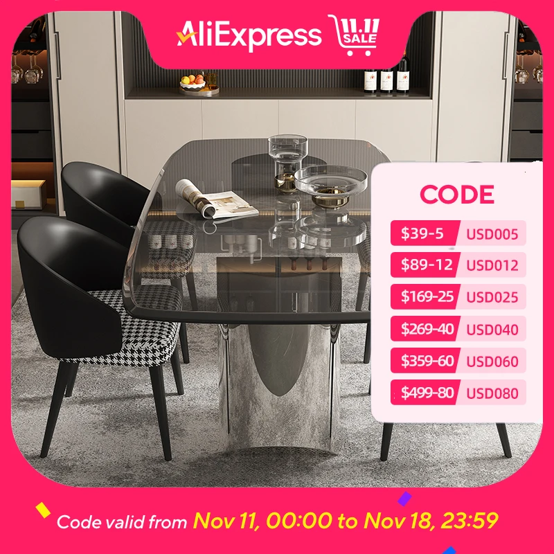 

Итальянский дизайн, овальный обеденный стол, стулья, роскошные стеклянные современные кухонные обеденные столы, ресторанный центр, мебель Mesas De Comedor