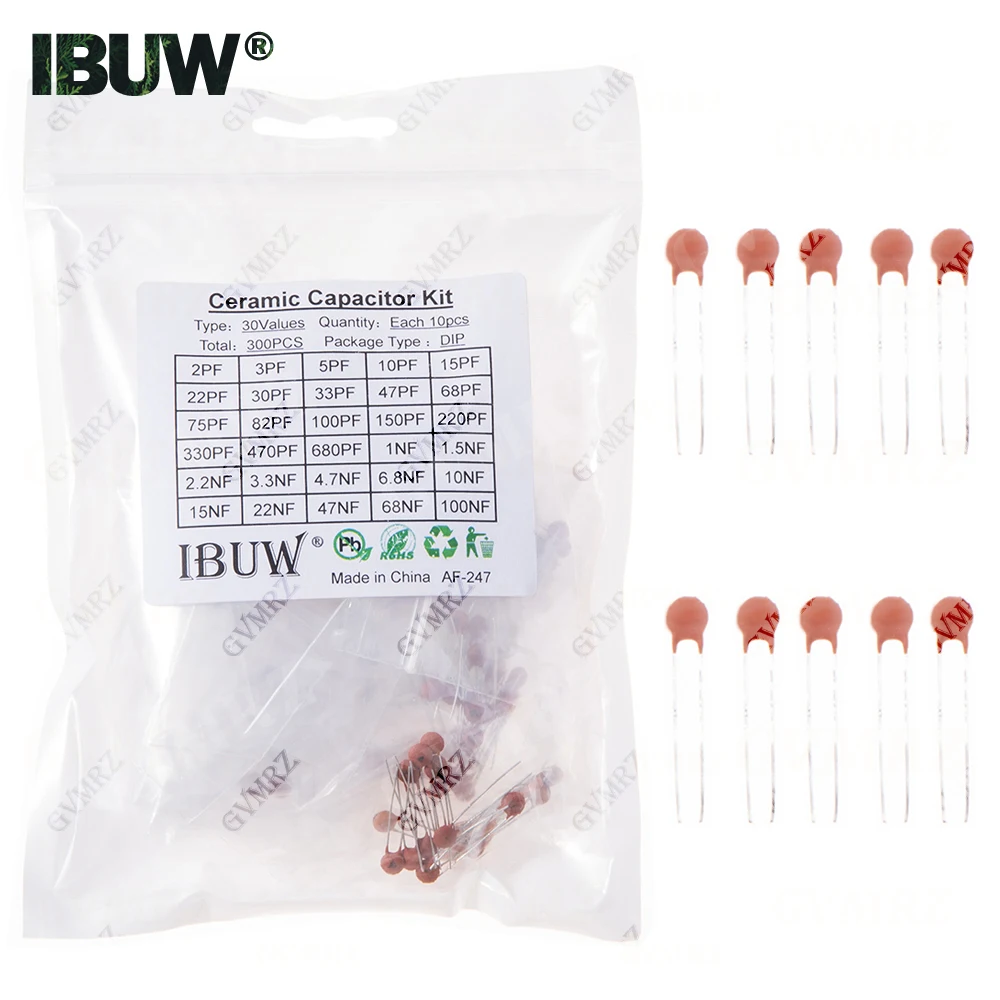300PCS 960PCS 3600PCS Ceramic Capacitors Kit Electronic Components Package Capacitor Assorted Samples Diy Kit
