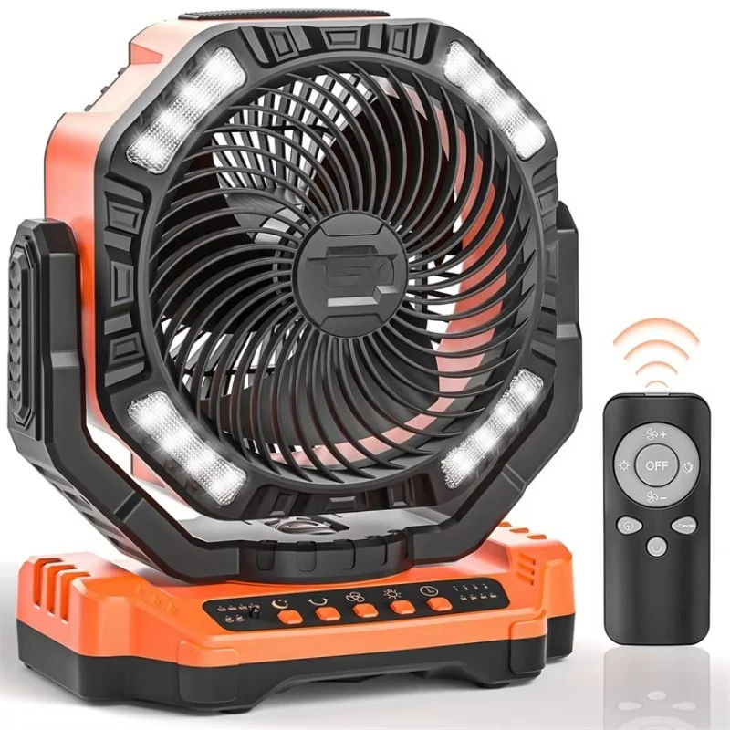40000 mAh Rechargeable Portable Camping Fan with Diode Electric Industrial Outdoor Fan