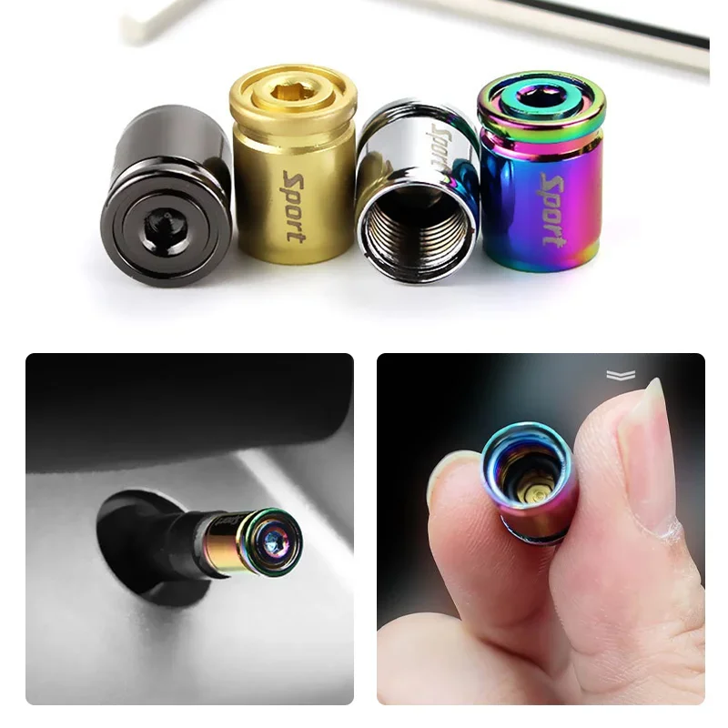 Creative 4PCS/Set Fashion New Anti Theft Valve Tire Cap Sport Modification Universal Suitable for All Models Worldmuma