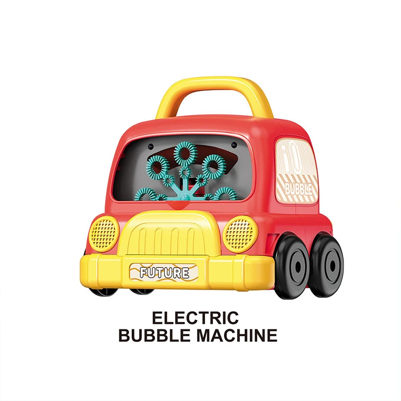 Cute Bubble Machine Outdoor Toy Funny Automatic Colorful Bubble Blower Maker Toys Kids Baby Music Electric Outdoor Indoor Toys