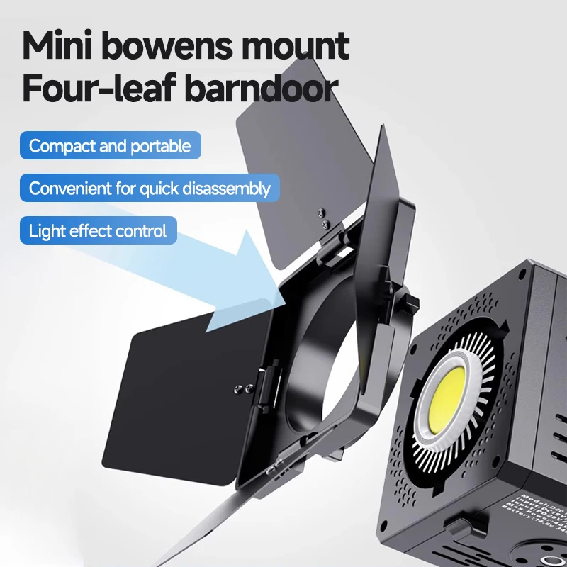 Compuertas 4 Hojas para Mini Bowens ZU60 ZU80 M60، Modificador de Luz ملحقات احترافية Estudio Fotografia