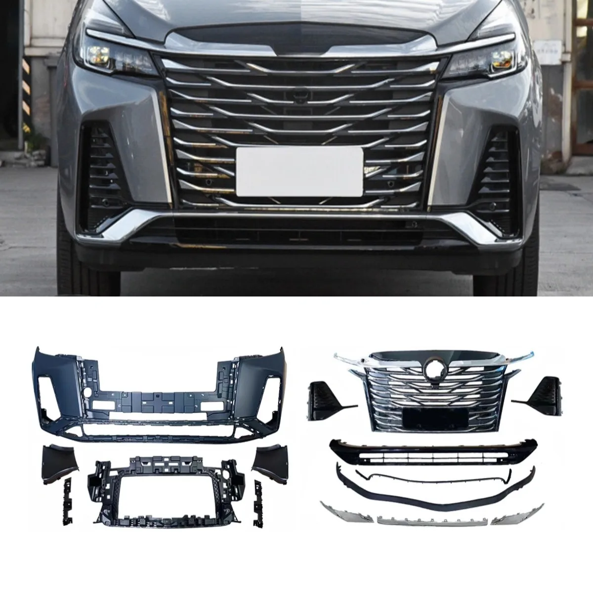 

Автомобильный передний бампер, спойлер для губ, передний бампер, разделитель, дефлектор для Buick GL8 652T 653T 2023, комплект кузова, автомобильные аксессуары