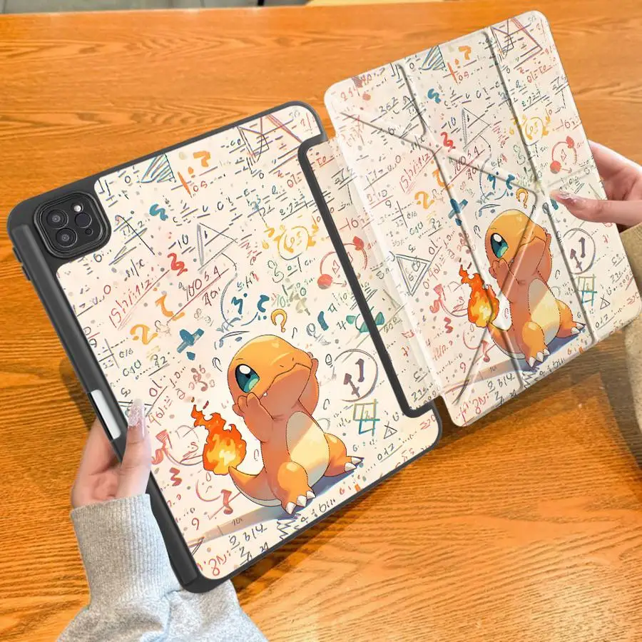 P-PokemonS Cute CharizardS Tablet Case For iPad 11th 10th Gen Pro M4 13 2025 2026 Air 8 M2 M3 3 12th Mini 7 6 5 9th With Pen