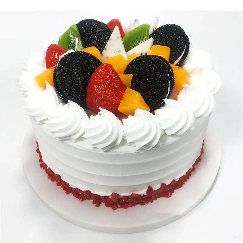 

Simulation Cake Plastic Sample The New Fruit Fake Dessert Shop Cabinet Birthday Model European Style Decoration