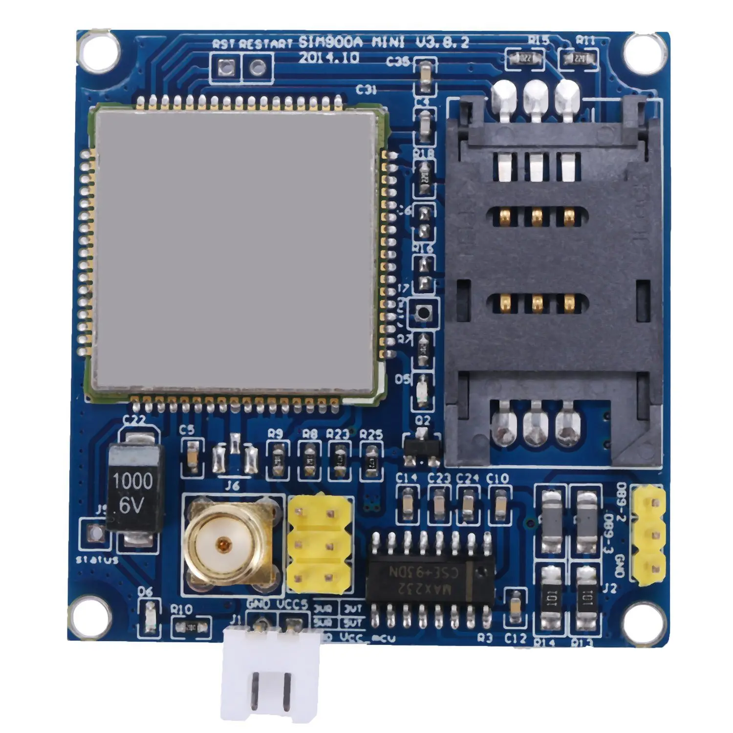 1Pcs Sim900A Sim900 Mini V4.0 Wireless Data Transmission Module Gsm Gprs Board Kit + Antenna