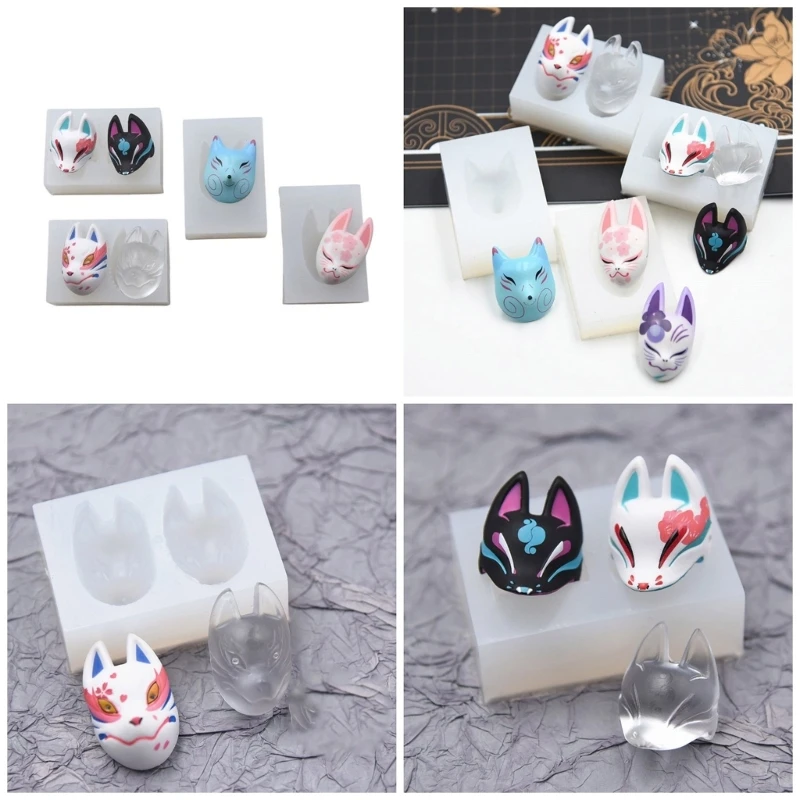 DIY Clay Mold for Keychain Jewelry Accessories Realistic Masks Creating Mold Delicate Lowrie Shaped Mask Clay Moulds