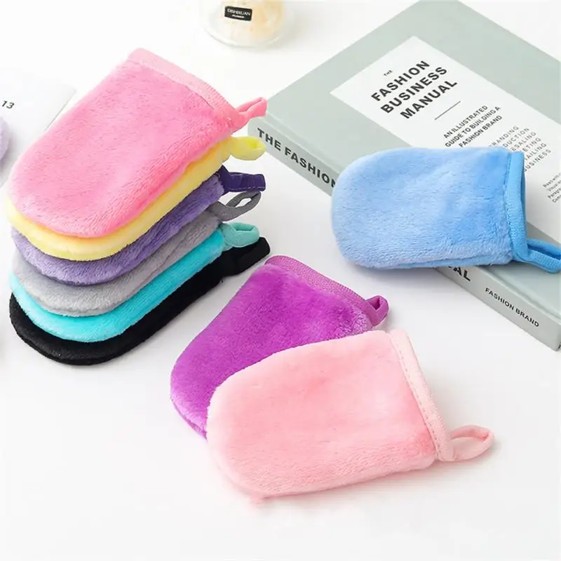 Almohadillas de limpieza profunda para la cara, guante removedor de maquillaje reutilizable, limpieza de microfibra suave, guantes para quitar el maquillaje, toalla de limpieza Facial