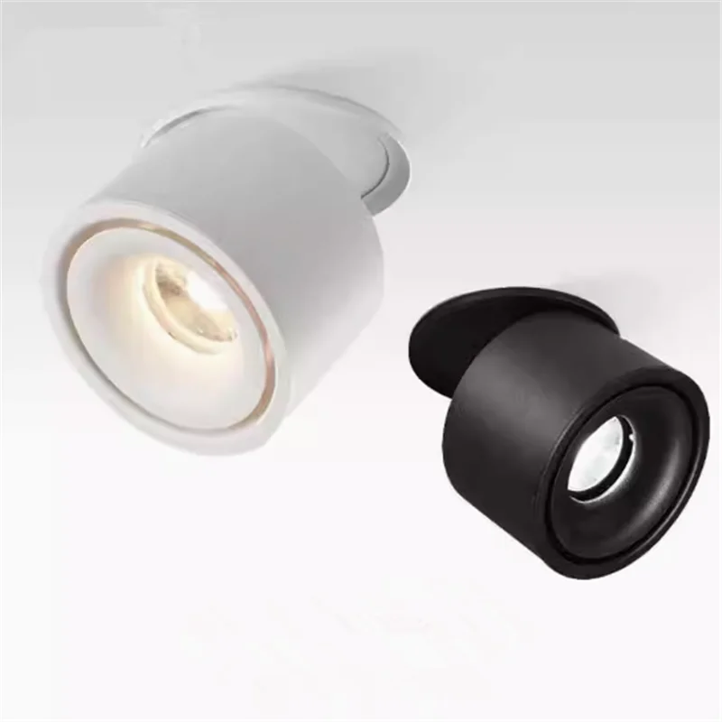 

Folding And Rotating LED Downlights CRI98 Dimmable 7W10W12W15W20W24W COB Embedded Ceiling Lamp Spot Lights AC90-260V+Led Drive
