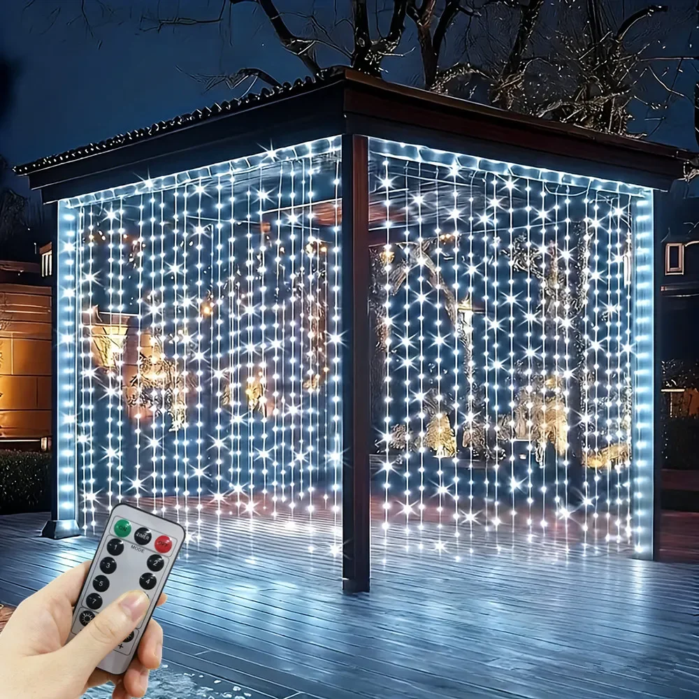 8 Modes Bedroom Wedding Party USB Plug Curtain LED Lights String Christmas Lights Valentine's Day Holiday Halloween Decoration