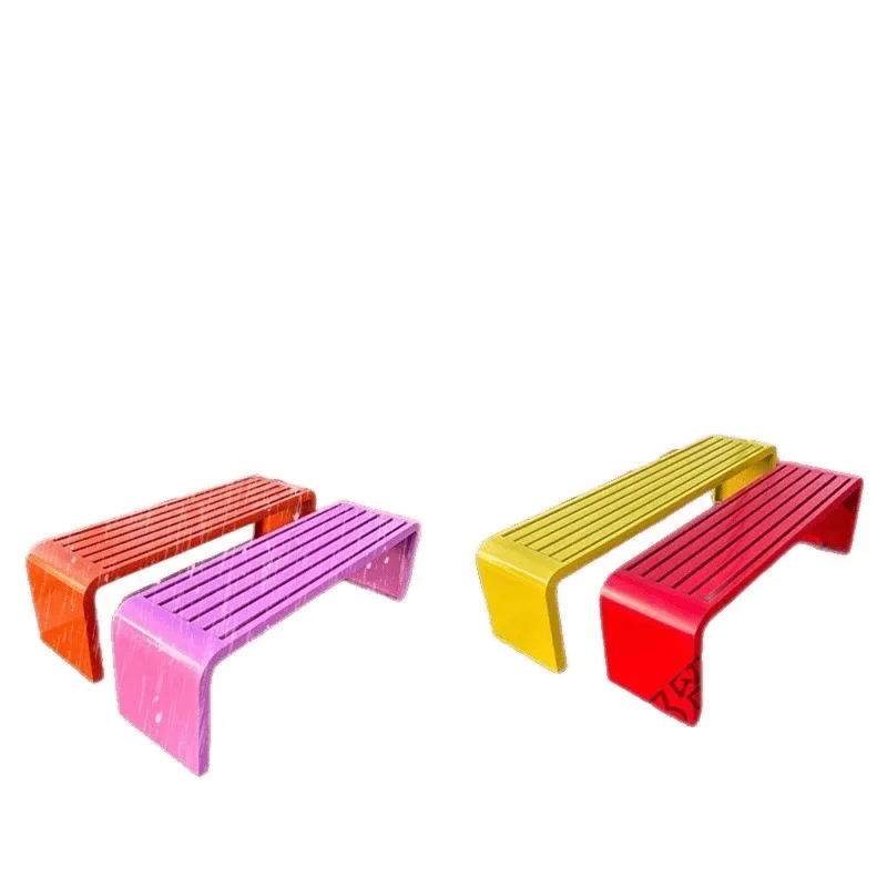 

Full wrought iron bench park chair outdoor bench courtyard stainless steel leisure back seat merchant leisure row chair