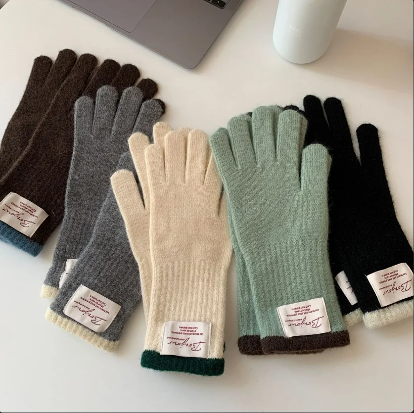 ei-holidans-coreano-sle-malha-cor-blo-fingerl-luvas-faionable-bloggers-la-mittens-acessorios-de-protecao