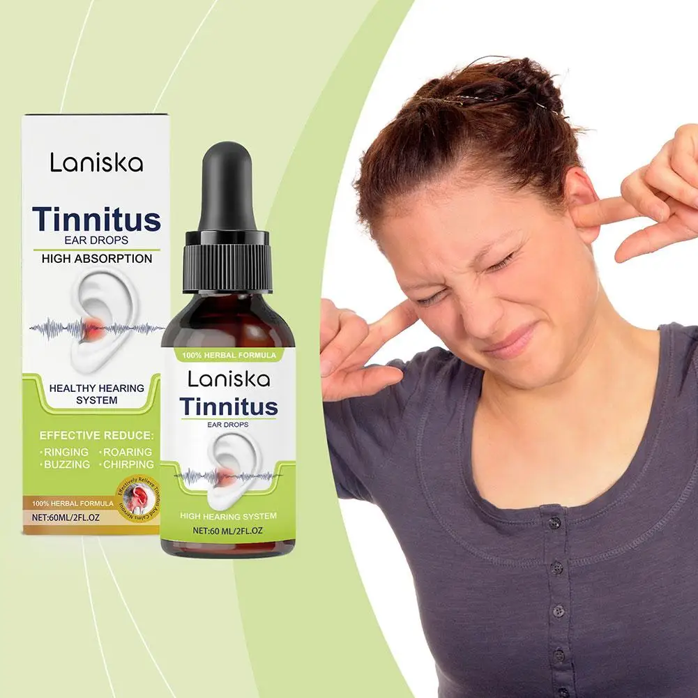 

Gentle Clean Ear Discomfort Massage Smooth Ear Drops 60ml Tinnitus Care Agent 100% Herbal Healthy Hearing Reduce Noise Ear Drops