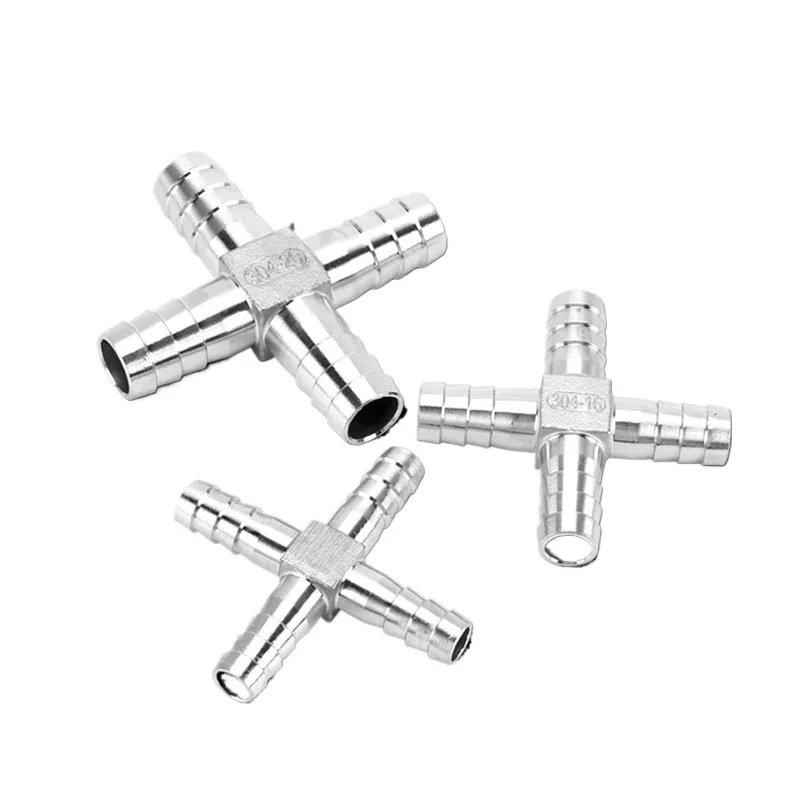 304 الفولاذ المقاوم للصدأ معبد رباعية الاتجاه المناسب عبر أربعة اتجاهات Greenhead انبوب ماء وصلة خرطوم محول الاتصال السريع #4