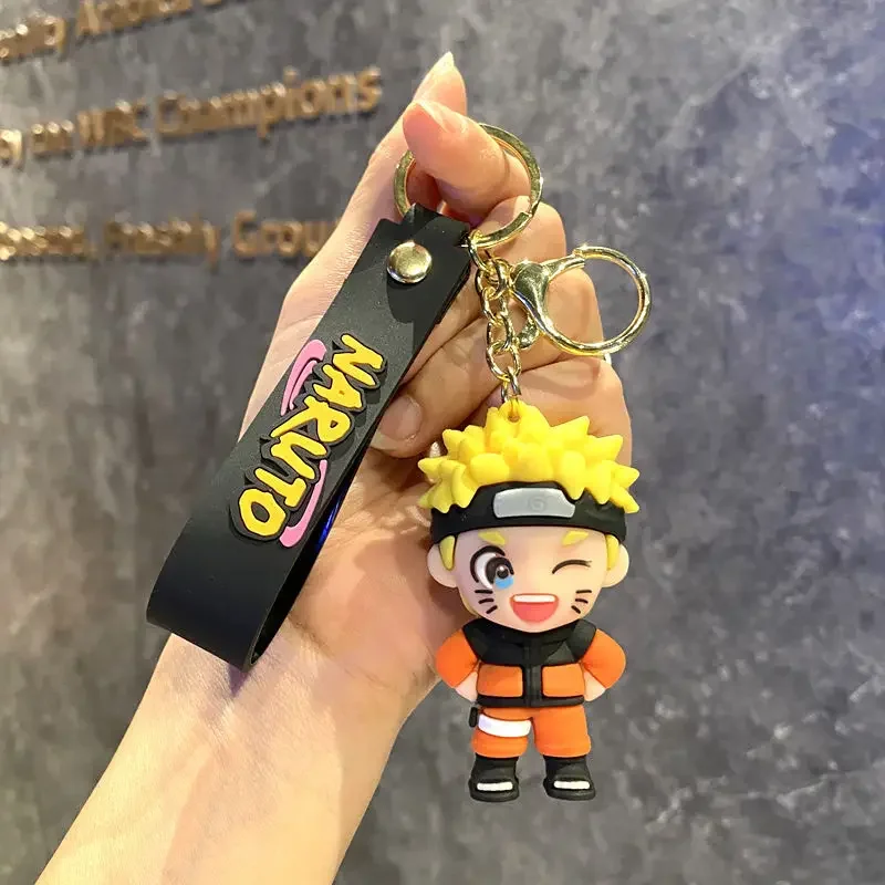 2024 New Naruto Cartoon Keychain Naruto Doll School Bag Pendant Car Key Chain Accessories Women\'s Bag Pendant Children\'s Gift