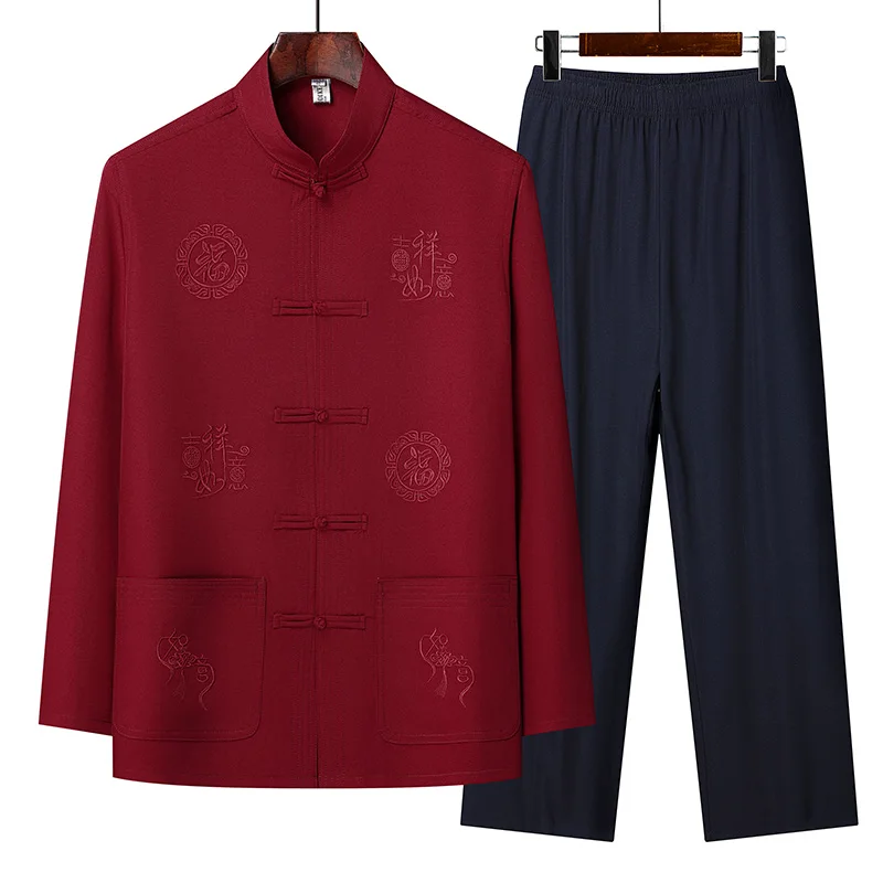 

(Shirt + Trousers) 2026 spring New Fashion Trendy Large Size Breathable Men Shirt Men's Sets Casual Comfortable Shirts Two Piece