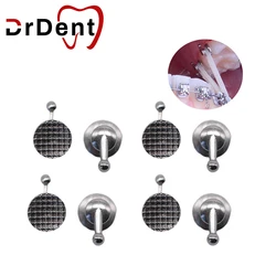 Drdent 10PCS Dental Orthodontics Lingual Buttons With Hook And Tongue Side Buckle Composite Transparent Safe Tool