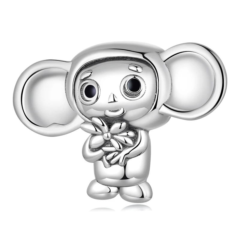WOSTU Niedliche Haustier-Charms aus 925er-Sterlingsilber, Bulldogge, Perlen, schöne Bradypod-Katze, Freunde, passend für Original-Armbänder, Armreifen, DIY-Schmuck