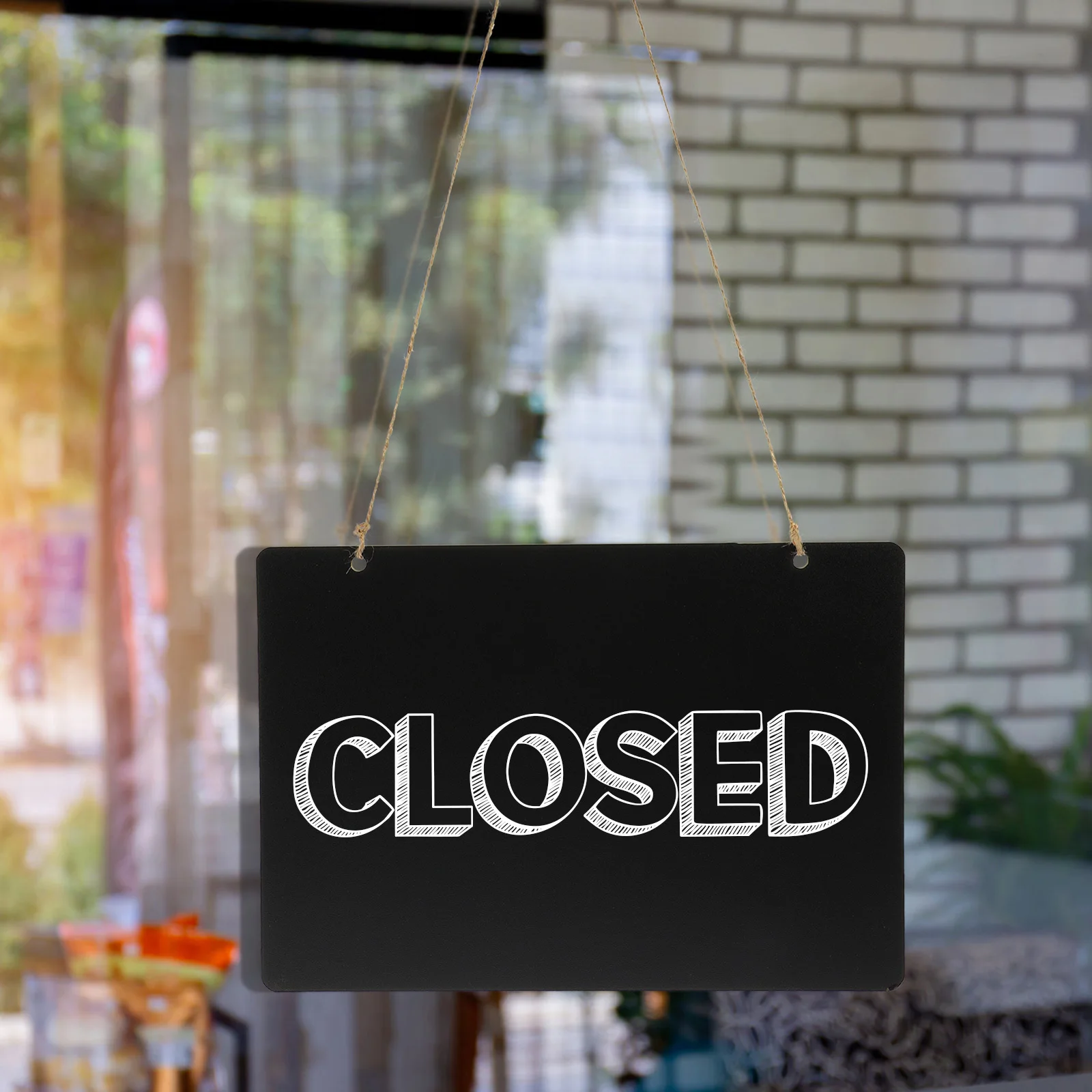 

Hanging Chalkboard Sign Double Sided Message Board for Home Wall Door Decor DIY Writing Surface Lightweight Strong Eco Friendly