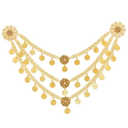 Coins Women Body Chains Multilayer Bohemian Carved Hollow Glossy Metal Gypsy Belly Piercing Dance Vintage Waist Chains Female