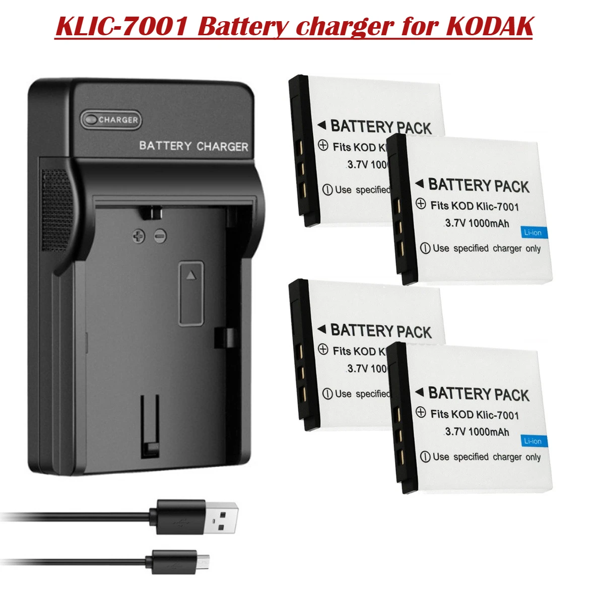 Cargador de batería KLIC-7001 K7001 KLIC7001 para KODAK M341 M340 M320 M1073 V550 V570 V610 V705 M753 M763 M853 M863 M893 M1063 M1013