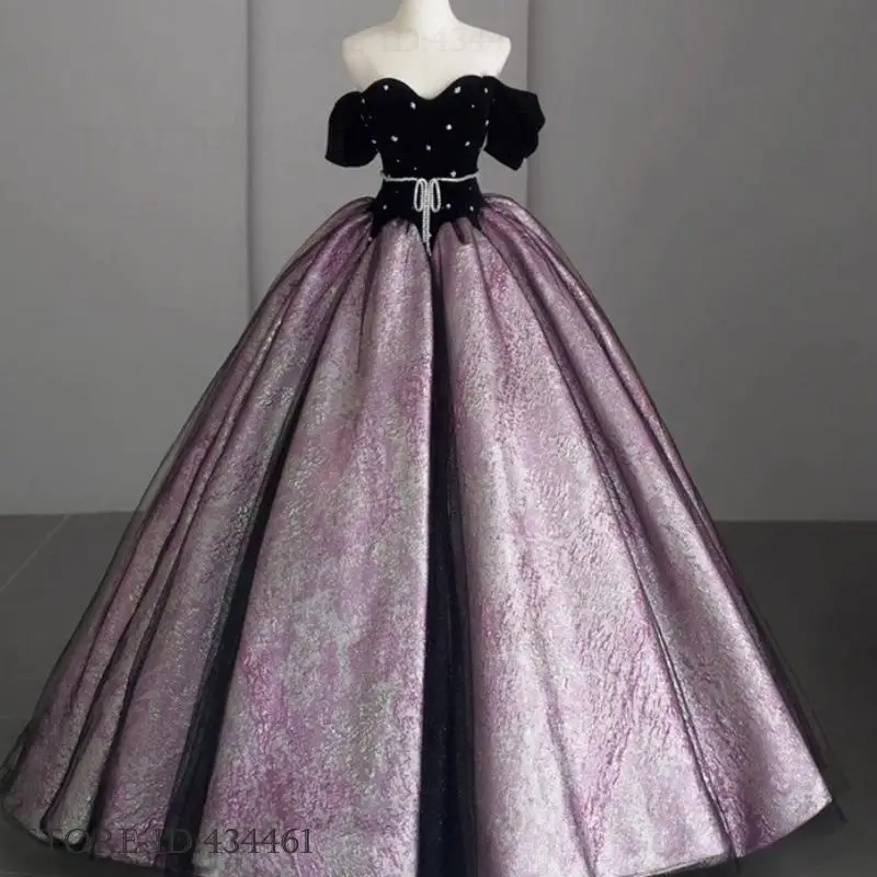 

Модное вечернее платье, роскошное элегантное платье принцессы в стиле бар-мицвы, банкетное платье для выпускного вечера, сексуальное сетчатое платье с открытыми плечами, халат De Soiree