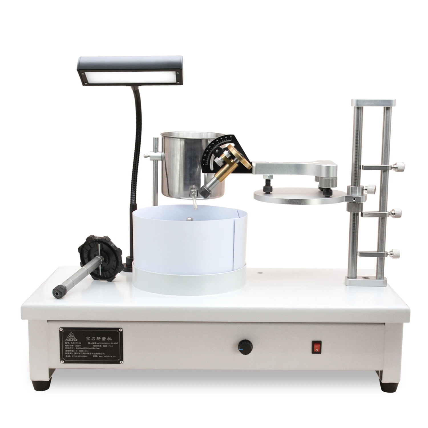Fable Adjustable Speed 0-3000r/min 250W Gem Lapidary Machine Faceting Machine Faceting Hand with Index 96 and 64